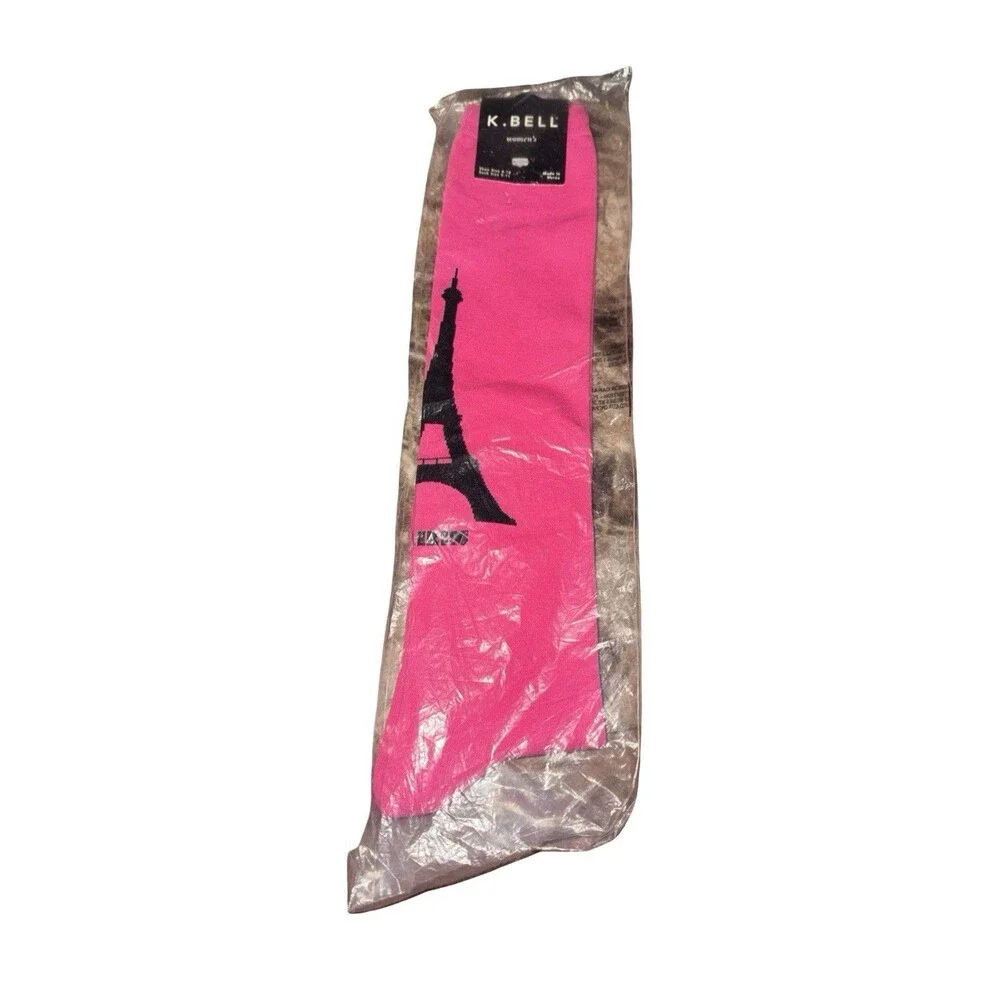 K Bell Knee High Socks Women’s 3 Pack Paris NYC Statue Novelty
